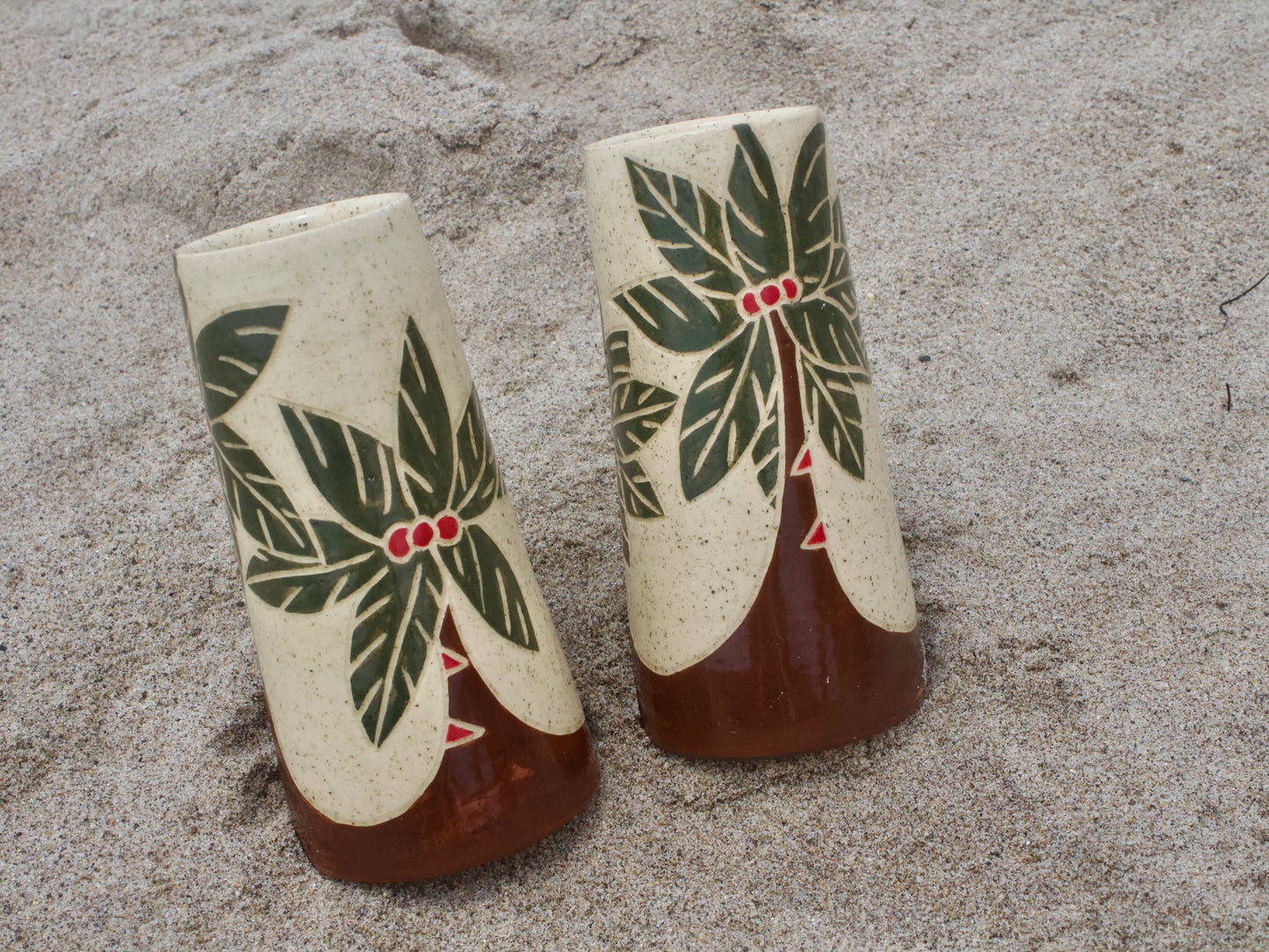 Coconut Tree Vases (Comes as a Set)