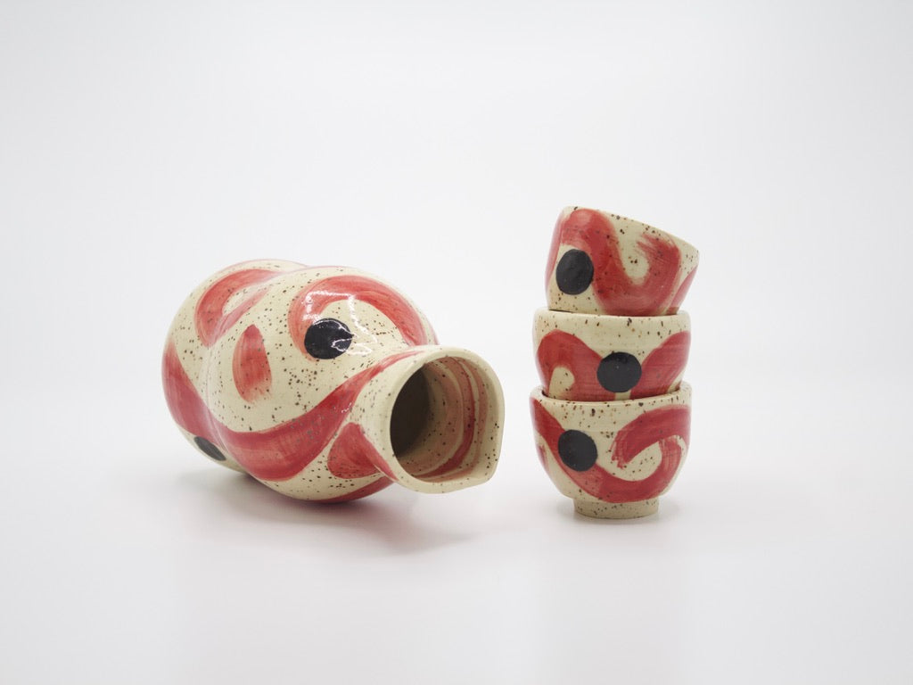 Speckled Koi Sake set (3 cup)
